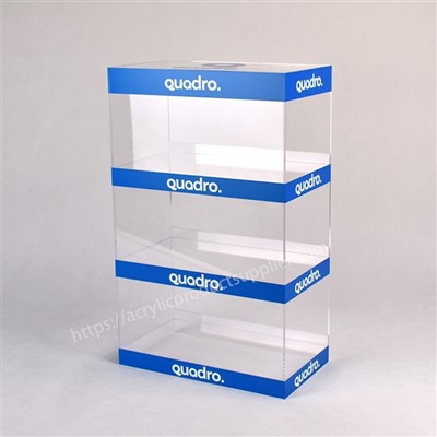 Pultový modrý akrylový Vaper Pods displej pre obchod